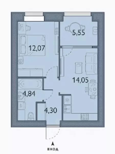 1-к кв. Брянская область, Брянский район, пос. Мичуринский, ... - Фото 1