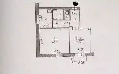 2-к кв. Кемеровская область, Новокузнецк ул. Орджоникидзе, 34 (47.8 м) - Фото 1