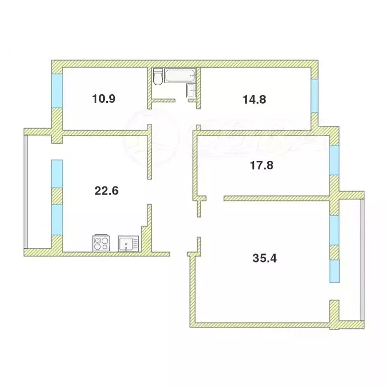 6-к кв. Тюменская область, Тюмень ул. Попова, 7 (125.0 м) - Фото 2