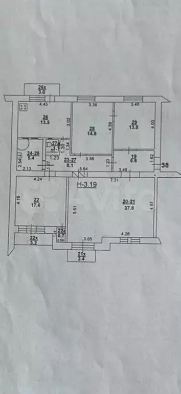 4-к. квартира, 118 м, 3/4 эт. - Фото 0