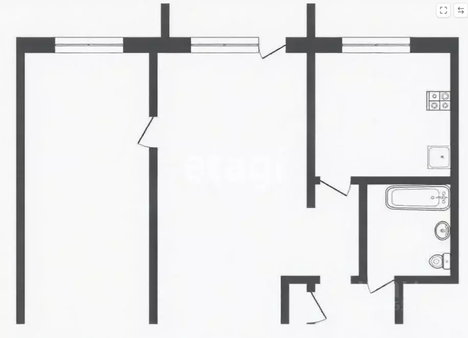 2-к кв. Алтайский край, Новоалтайск ул. Космонавтов, 9 (45.8 м) - Фото 2