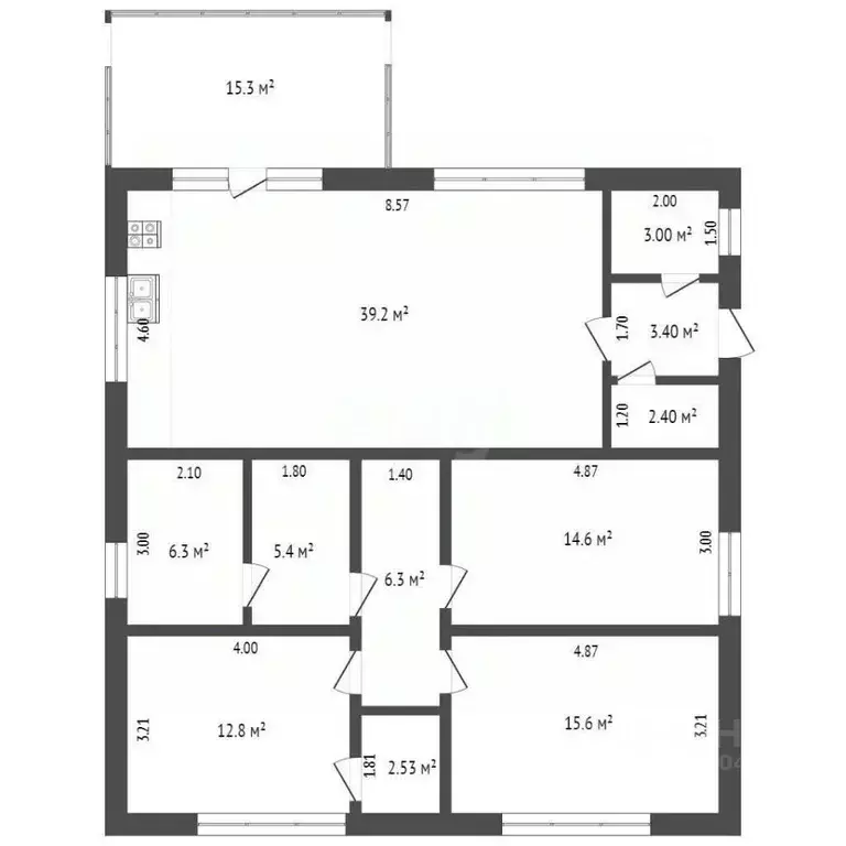 Дом в Крым, Феодосия Колос СПК, ул. Мира (126 м) - Фото 2