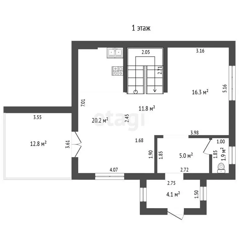 Дом в посёлок Васильково, Цветочная улица (160 м) - Фото 1