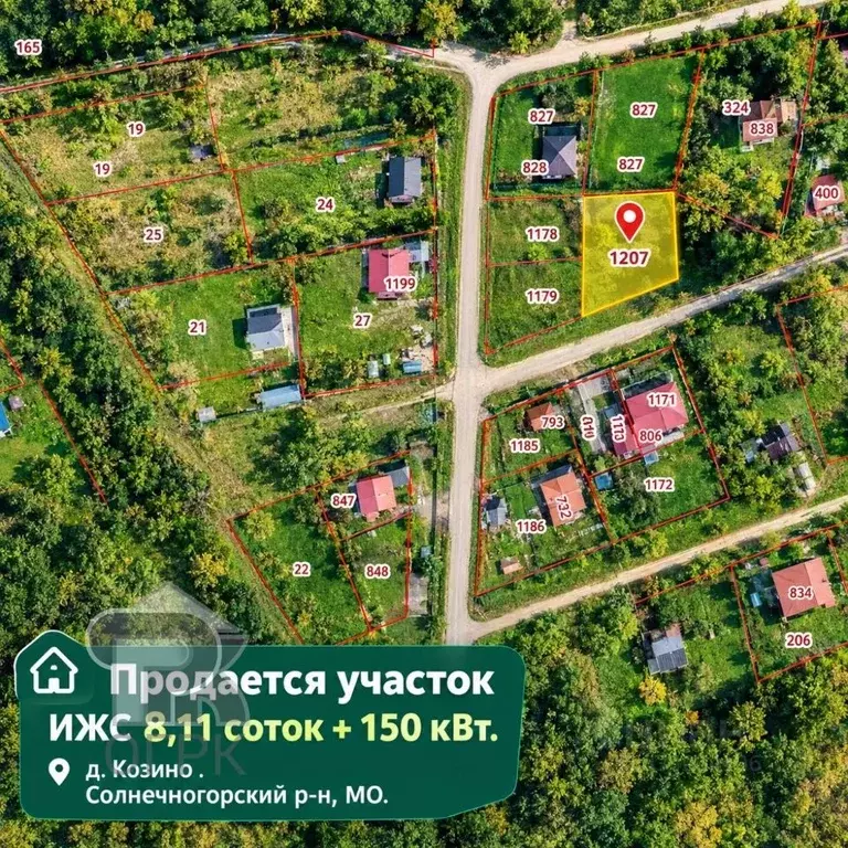 Участок в Московская область, Солнечногорск городской округ, д. Козино ... - Фото 1