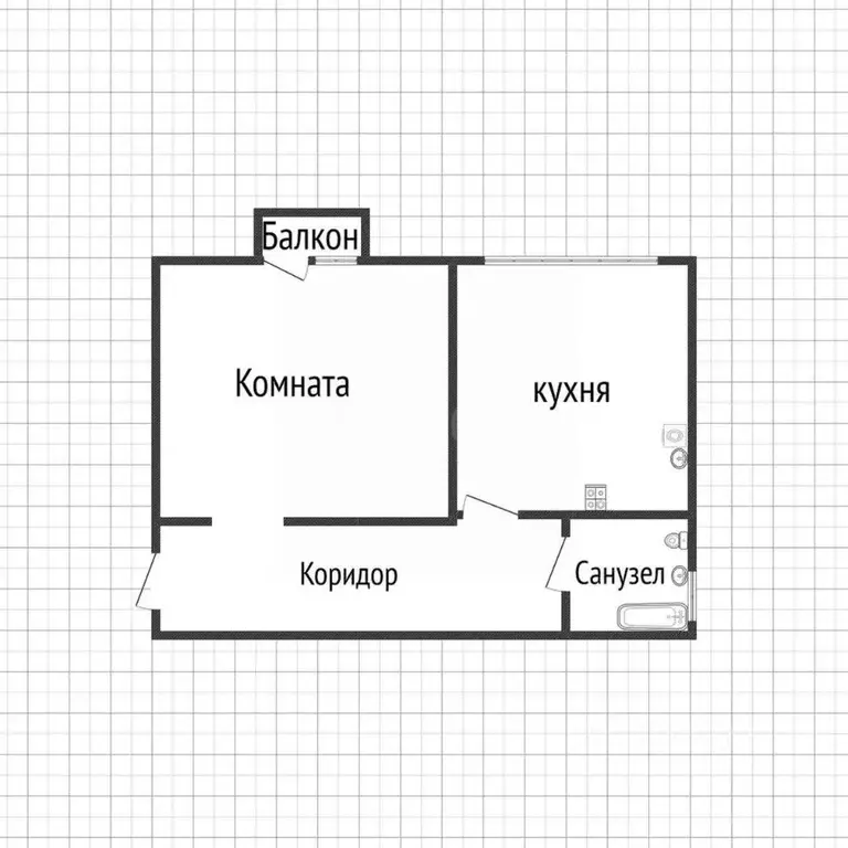 1-к кв. Смоленская область, Смоленский муниципальный округ, пос. ... - Фото 1