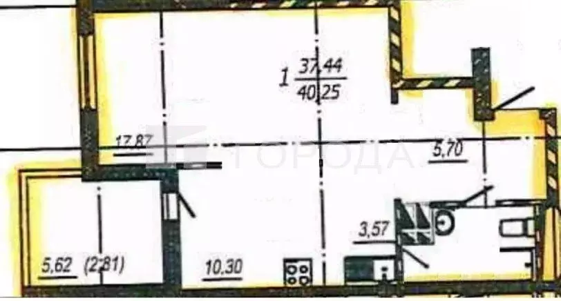 1-к кв. Приморский край, Владивосток Снеговая Падь мкр, ул. Адмирала ... - Фото 2