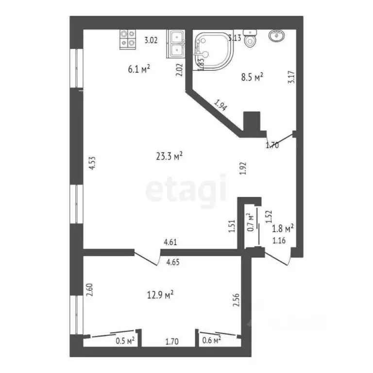 2-к кв. Хабаровский край, Комсомольск-на-Амуре ул. Аллея Труда, 38 ... - Фото 1