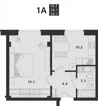 1-к кв. Псковская область, Псковский район, Завеличенская волость, д. ... - Фото 1