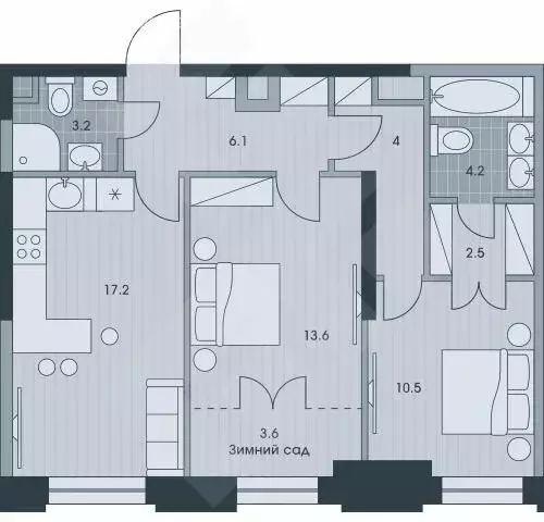 2-комнатная квартира: Москва, улица Архитектора Власова, 71к2 (60 м) - Фото 0