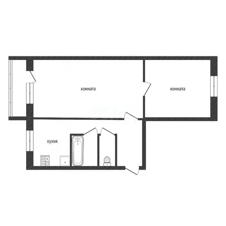 2-к кв. Ленинградская область, Кириши просп. Ленина, 17А (44.4 м) - Фото 2