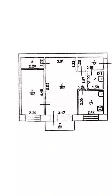 2-к. квартира, 45 м, 5/5 эт. - Фото 0