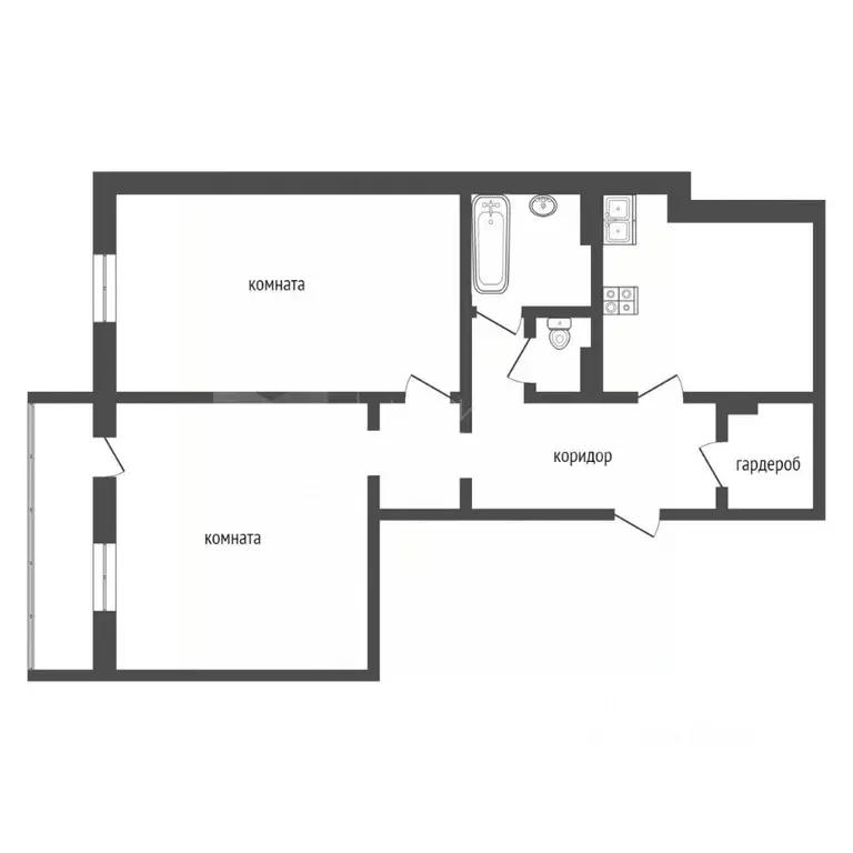 2-к кв. Тюменская область, Тюмень Комсомольская ул., 75 (99.0 м) - Фото 2