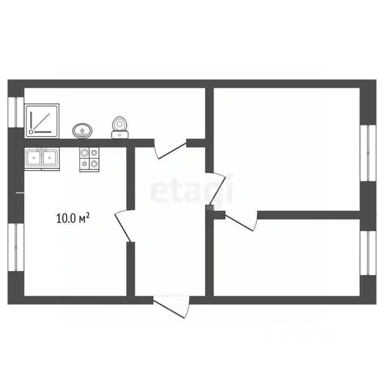 2-к кв. Ставропольский край, Кисловодск городской округ, пос. ... - Фото 2