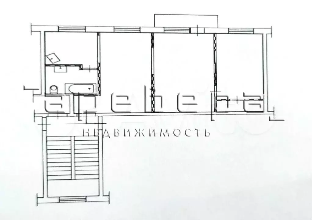 3-к. квартира, 58 м, 4/5 эт. - Фото 0