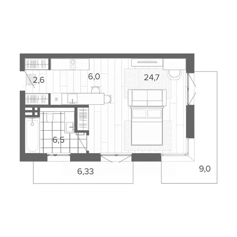 Студия Алтайский край, Барнаул тракт Змеиногорский, 35Б (55.13 м) - Фото 0