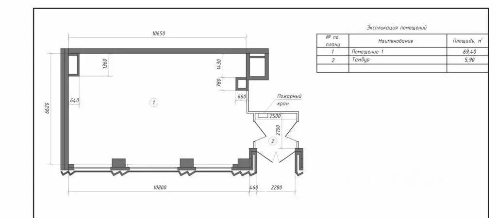 Помещение свободного назначения в Москва ул. Архитектора Щусева, 1 (70 ... - Фото 2