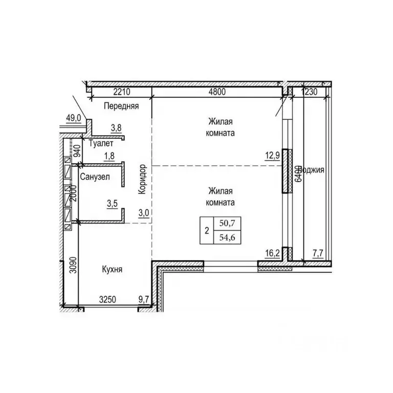2-к кв. Приморский край, Владивосток На Черняховского жилой квартал,  ... - Фото 2