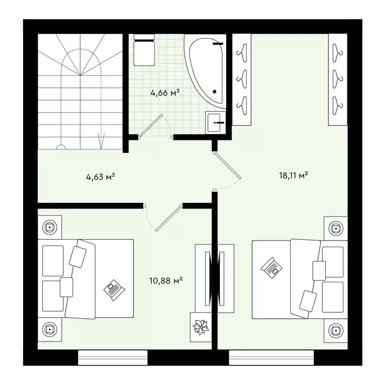2-комнатная квартира: Тюмень, улица Алексея Рогожина, 33 (81.08 м) - Фото 1