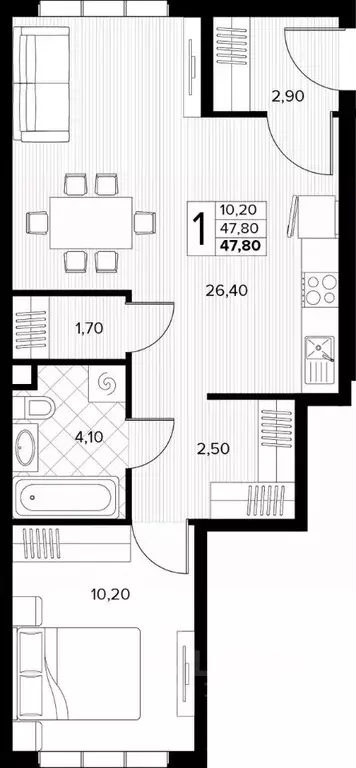 1-к кв. Краснодарский край, Анапа муниципальный округ, с. Сукко ... - Фото 1
