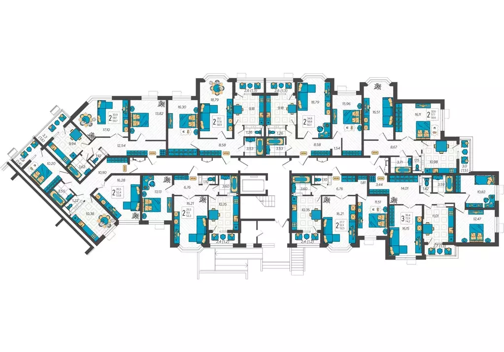 2-к кв. Краснодарский край, Анапа ул. Крылова, 13к1 (59.7 м) - Фото 2