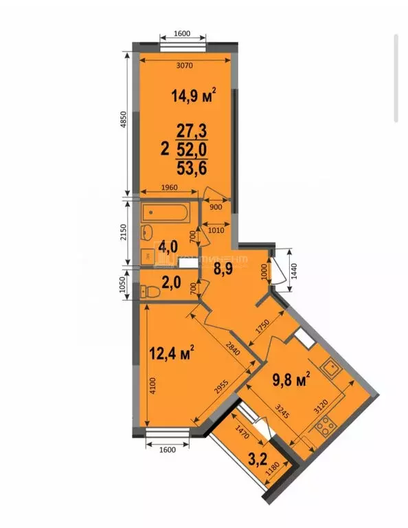 2-комнатная квартира: Владимир, Смоленская улица, 3Б (53.6 м) - Фото 0