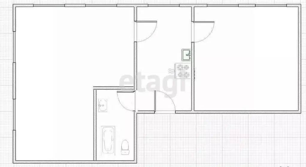 2-к кв. Костромская область, Кострома Смоленская ул., 24А (38.3 м) - Фото 1