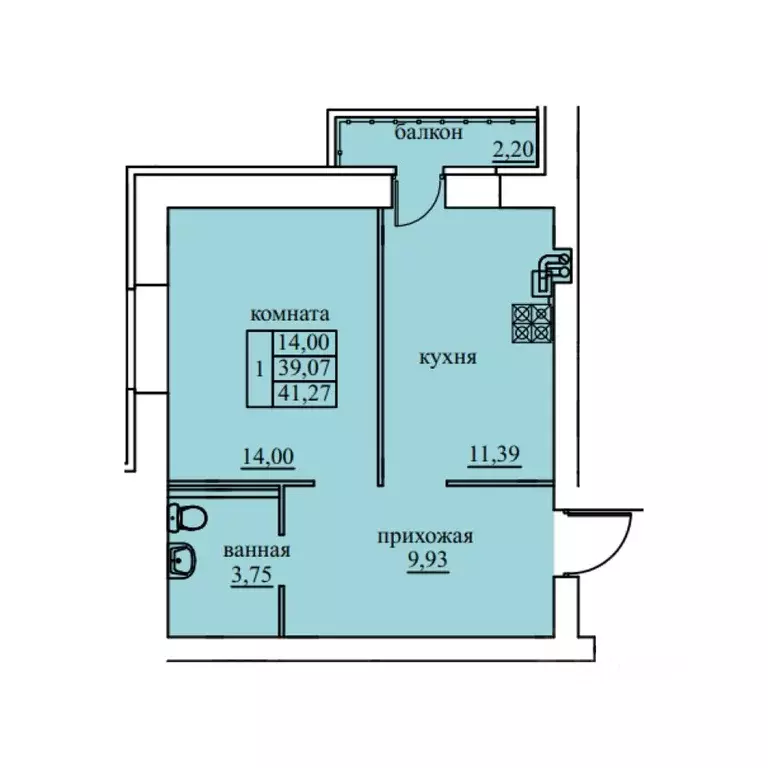 1-к кв. Ярославская область, Ярославский муниципальный округ, пос. ... - Фото 1