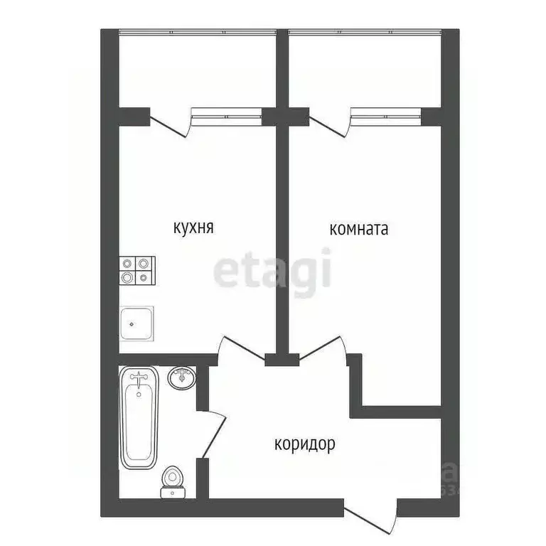 1-к кв. Воронежская область, Воронеж ул. Хользунова, 99Б (47.3 м) - Фото 1