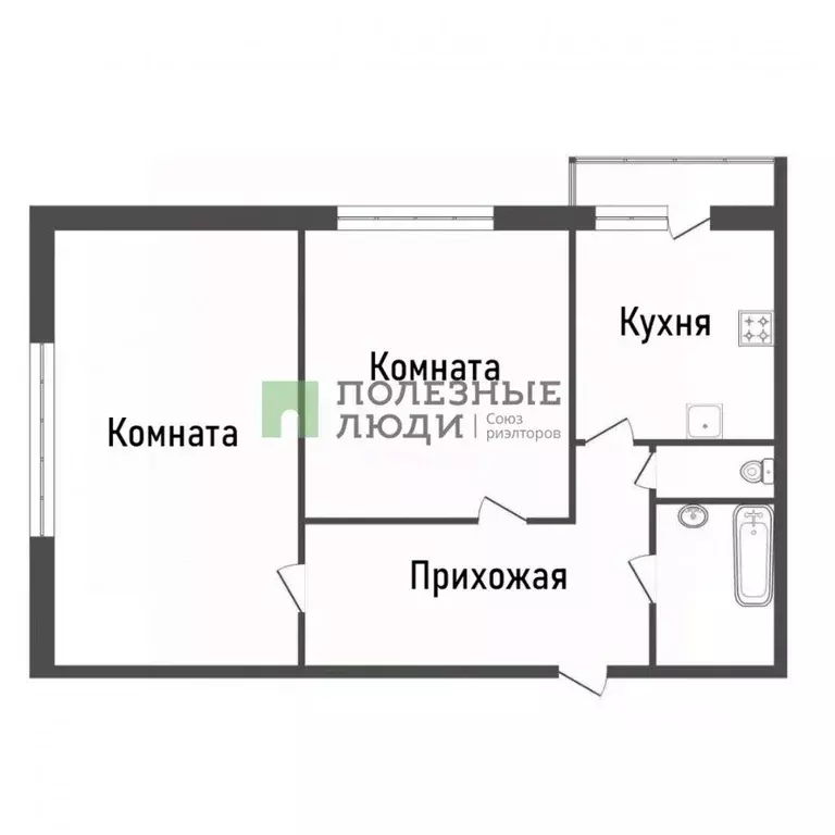 2-к кв. Красноярский край, Красноярск ул. Апрельская, 7 (56.0 м) - Фото 1