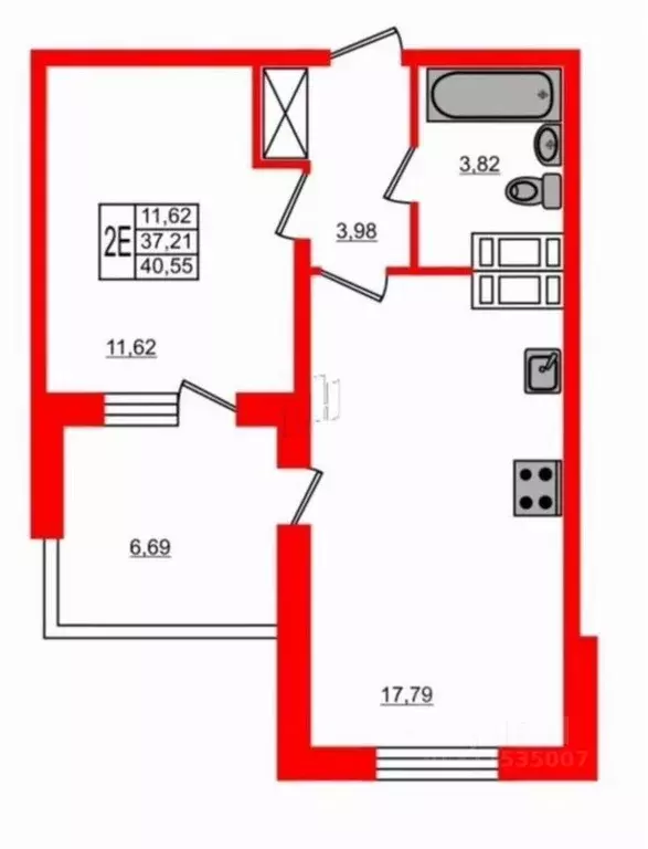 2-к кв. Санкт-Петербург ул. Плесецкая, 10 (36.0 м) - Фото 1