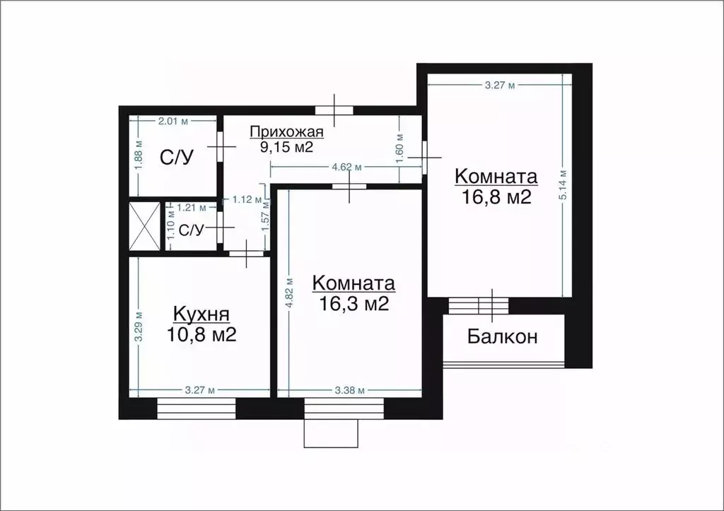 2-к кв. Москва ул. Героев Панфиловцев, 31 (57.9 м) - Фото 2