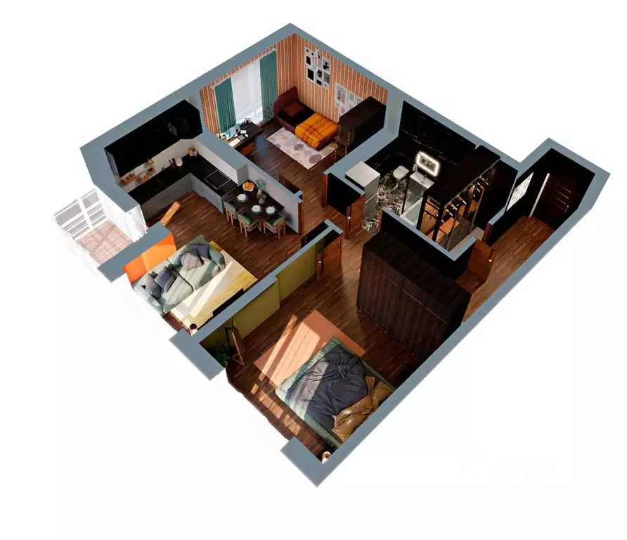 2-к кв. Башкортостан, Нефтекамск Комсомольский просп., 92 (61.64 м) - Фото 2