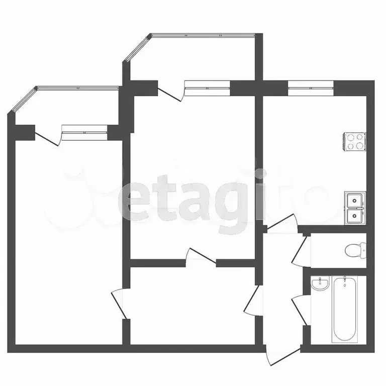 2-к. квартира, 64,4 м, 6/10 эт. - Фото 0