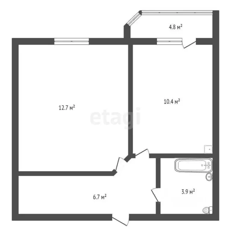 1-к кв. Амурская область, Благовещенск ул. Воронкова, 10 (35.1 м) - Фото 1