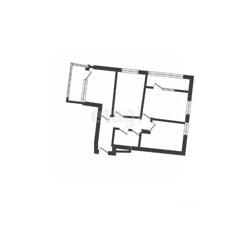 3-к кв. Белгородская область, Белгород ул. Попова, 31 (75.5 м) - Фото 2