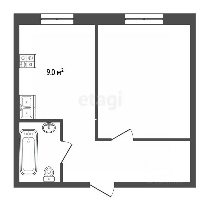 1-к кв. Нижегородская область, Выкса городской округ, Досчатое рп ул. ... - Фото 2