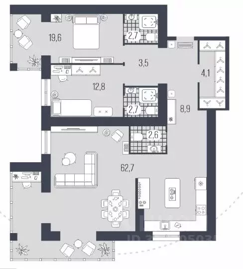 3-к кв. Брянская область, Брянск ул. Некрасова, 20Б (119.6 м) - Фото 1
