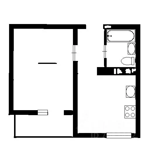 1-к кв. Воронежская область, Воронеж ул. Адмирала Чурсина, 8 (34.0 м) - Фото 2