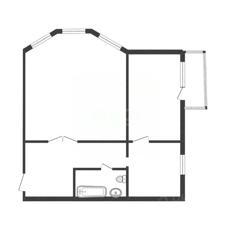 2-к кв. Смоленская область, Смоленск Витебское ш., 52 (45.4 м) - Фото 1