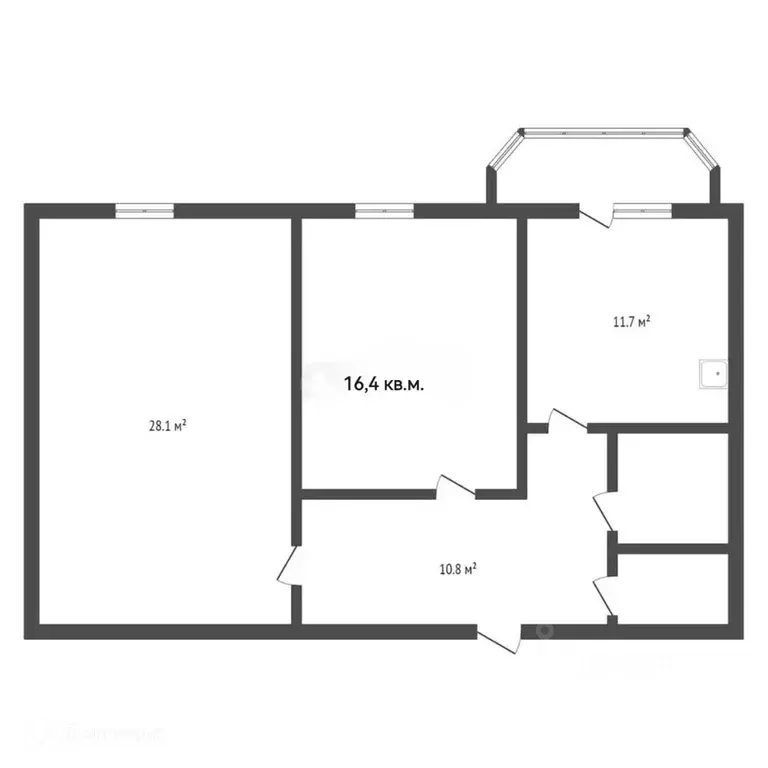 2-к кв. Амурская область, Благовещенск ул. Ленина, 115 (73.5 м) - Фото 2