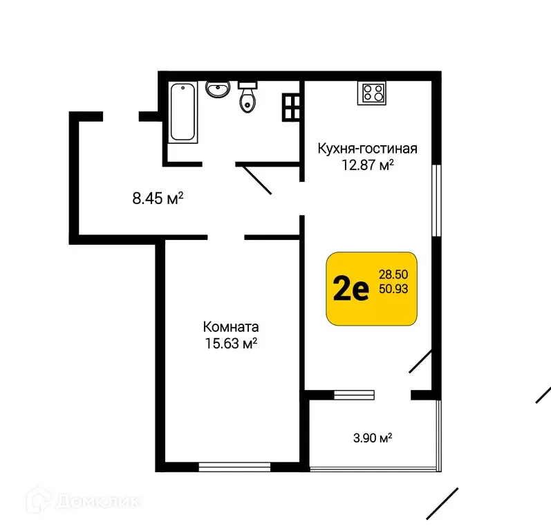 Продаётся 2-к квартира, 52.88 м - Фото 0
