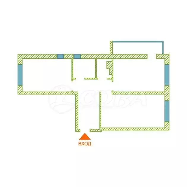 2-комнатная квартира: Тюмень, улица Новосёлов, 109 (54.3 м) - Фото 2
