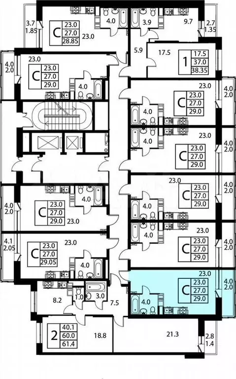Квартира-студия, 29 м, 10/12 эт. - Фото 1