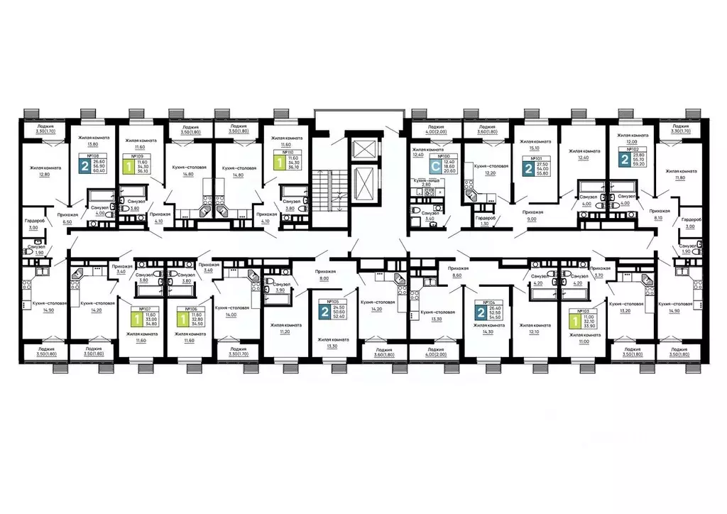 2-к кв. Адыгея, Тахтамукайский район, Яблоновский пгт  (52.4 м) - Фото 2
