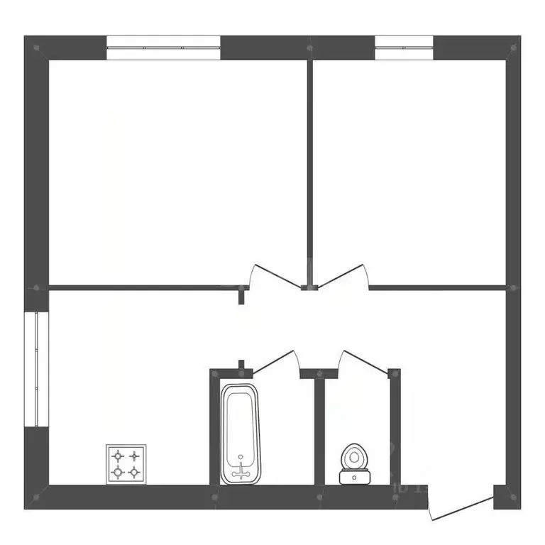 2-к кв. Амурская область, Шимановск ул. Некрасова, 46 (38.7 м) - Фото 2