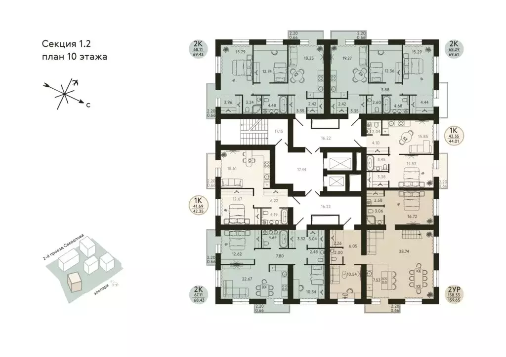 2-комнатная квартира: Пенза, 2-й проезд Свердлова, 25А (90.14 м) - Фото 2