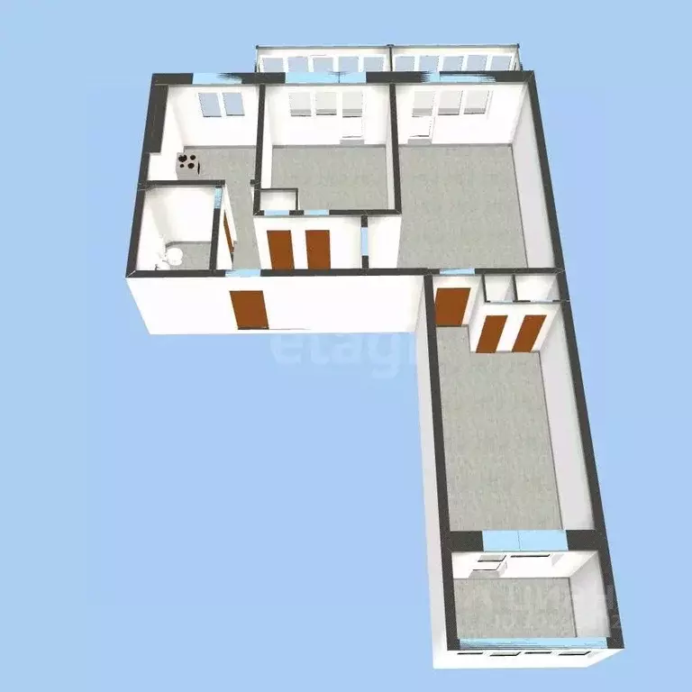 3-к кв. Башкортостан, Уфа Коммунистическая ул., 22 (64.0 м) - Фото 1