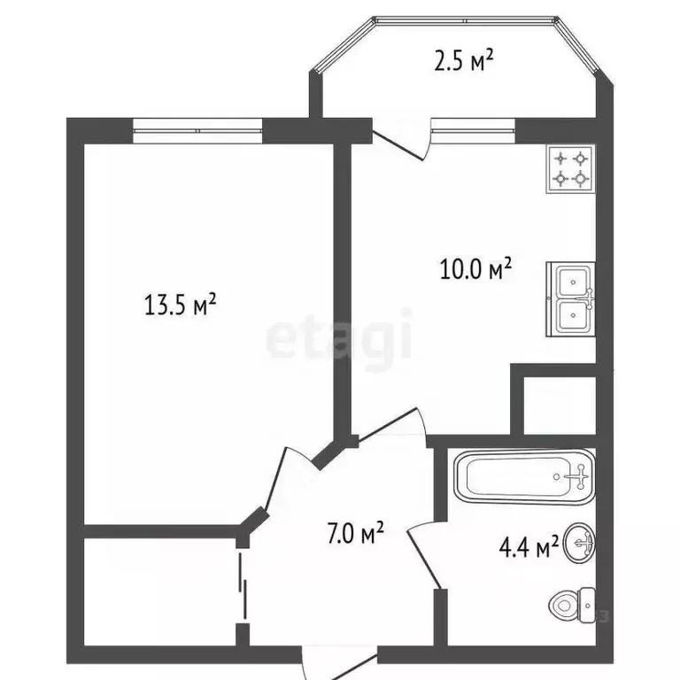 1-к кв. Санкт-Петербург пос. Парголово, ул. Валерия Гаврилина, 15 ... - Фото 1