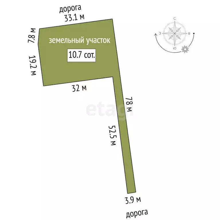 Участок в Тюменский район, деревня Ушакова, Советская улица (10.67 м) - Фото 0