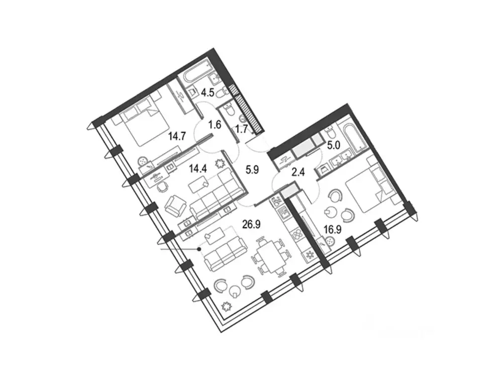 5-к кв. Москва бул. Братьев Весниных, 1 (94.0 м) - Фото 0